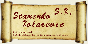 Stamenko Kolarević vizit kartica